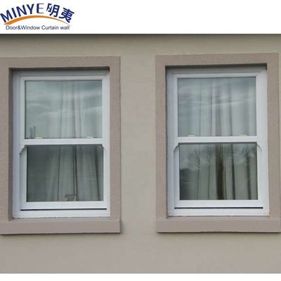 Conception Vertical Sliding Sash Up Down Sliding Window Personnalisé en PVC avec deux fenêtres suspendues