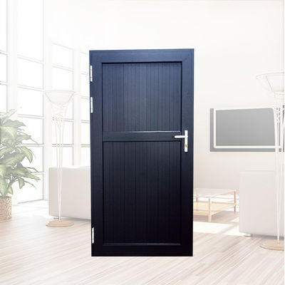 Porte intégrée en alliage d'aluminium avec profilés blancs et acier inoxydable