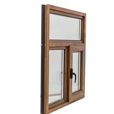 Swing Open Style Style classique fenêtres en aluminium en bois avec verre à cadre UPVC