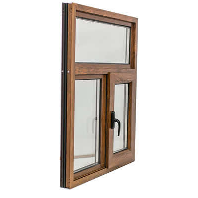 Swing Open Style Style classique fenêtres en aluminium en bois avec verre à cadre UPVC