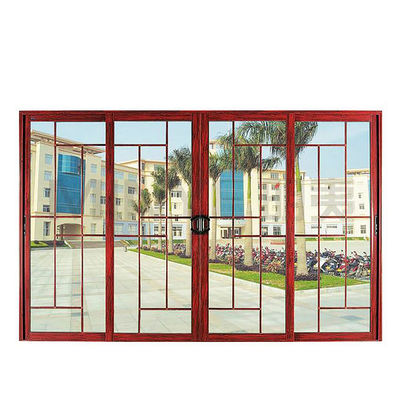Porte coulissante de protection contre les ouragans en alliage d'aluminium de couleur personnalisée avec bon scellement