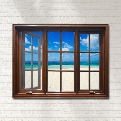 Fenêtre circulaire de type fenêtre en aluminium avec grille isolante thermique et imperméable