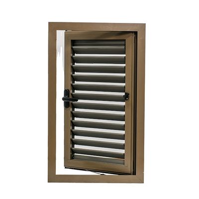 Villa Louver fenêtres avec cadre en aluminium anodisé et lames fixes pour résidentiel