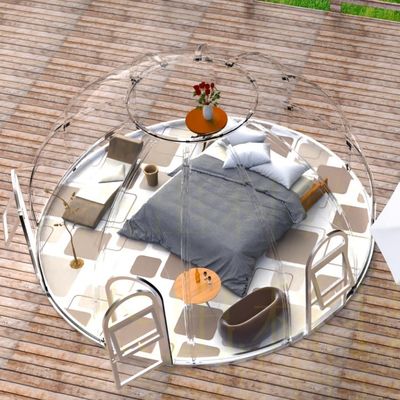 Tente en polycarbonate en plein air pour une surface de 7,1 m2