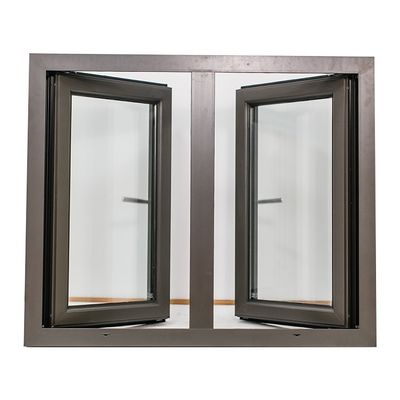 Fenêtre en aluminium avec double verre trempé et impact d'ouragan horizontal