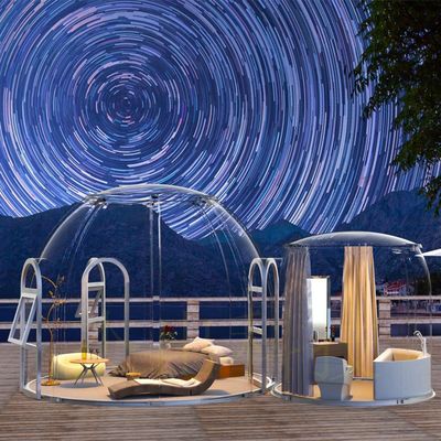 Structure en aluminium Chambre solaire Maison dôme avec vue des étoiles et assemblage modulaire de la carte PC