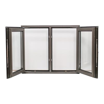 Fenêtre en aluminium avec double verre trempé et impact d'ouragan horizontal
