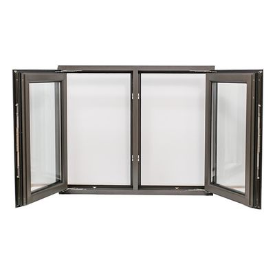 Fenêtre en aluminium avec double verre trempé et impact d'ouragan horizontal
