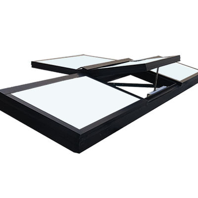 Design moderne toit rétractable auvents automatiques vitre trempée puits