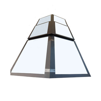 Design moderne toit rétractable auvents automatiques vitre trempée puits