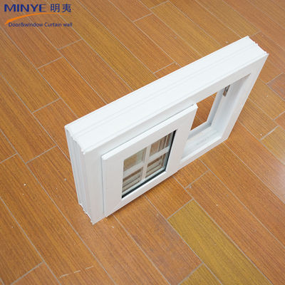 Petite fenêtre coulissante en PVC dans un style de conception moderne avec un motif d'ouverture horizontale