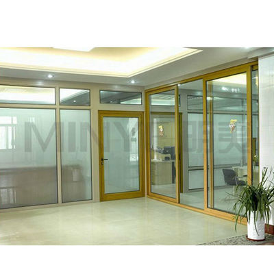 Porte pliante en verre extérieure de surface finie avec profilée en aluminium thermique