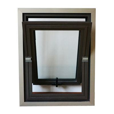 Rame d'aluminium à ouverture moyenne Centre pivot vertical Fenêtres pour vitres de 5 mm 12A 5 mm
