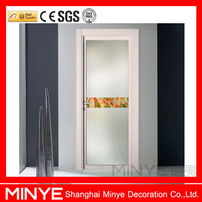 Porte en verre de salle de bain en aluminium de design moderne avec verre glacé durci OEM/ODM Disponible