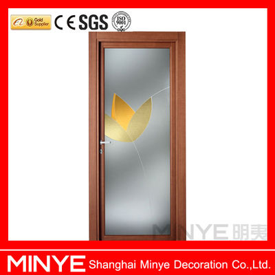 Porte en verre de salle de bain en aluminium de design moderne avec verre glacé durci OEM/ODM Disponible