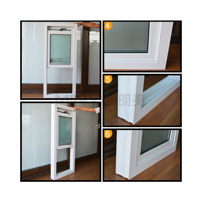 Moderne style de conception PVC/UPVC VIRTICAL fenêtres coulissantes avec fonctionnalité double suspendu