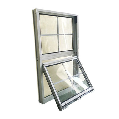 Fenêtre coulissante en UPVC à double vitrage à double arc trempé en cercle supérieur vers le bas en verre