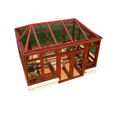 Chambre de jardinage d'hiver avec double verre et triangle de teint