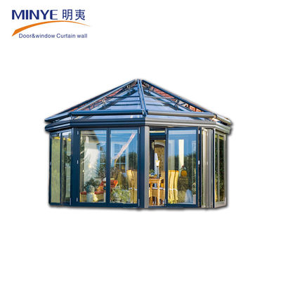 Chambre solaire en verre de design moderne populaire pour le traitement de l'anodisation du balcon et du jardin