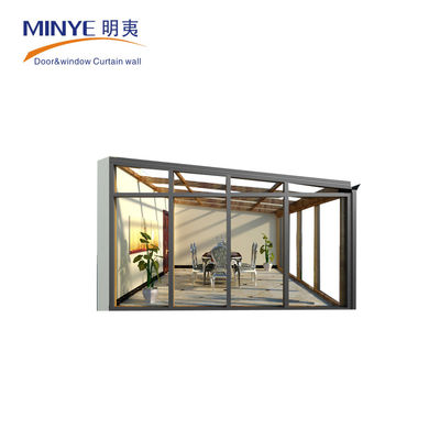 Chambre solaire en verre de design moderne populaire pour le traitement de l'anodisation du balcon et du jardin