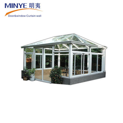 Chambre solaire en verre de design moderne populaire pour le traitement de l'anodisation du balcon et du jardin