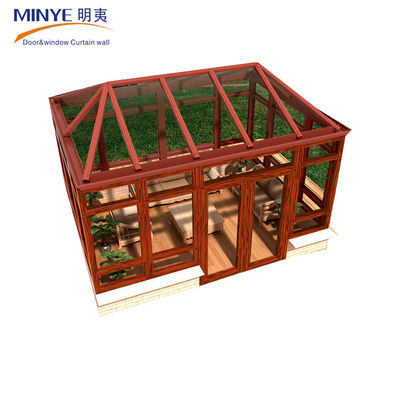 Chambre solaire en verre de design moderne populaire pour le traitement de l'anodisation du balcon et du jardin