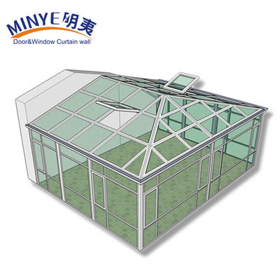 4500 pa résistant au vent et 30-40db résistant au son Design élégant jardin vitré Chambres d'hiver