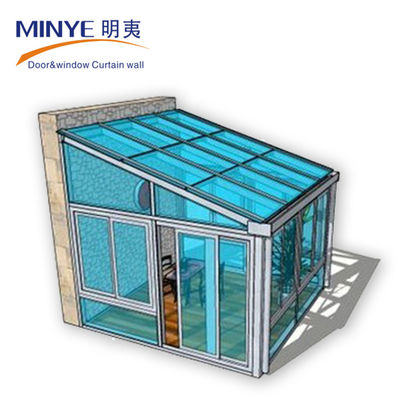 4500 pa résistant au vent et 30-40db résistant au son Design élégant jardin vitré Chambres d'hiver