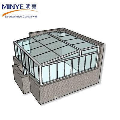 4500 pa résistant au vent et 30-40db résistant au son Design élégant jardin vitré Chambres d'hiver