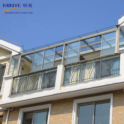 Solaire extérieur avec taille personnalisée en verre courbé en aluminium et en alliage d'aluminium