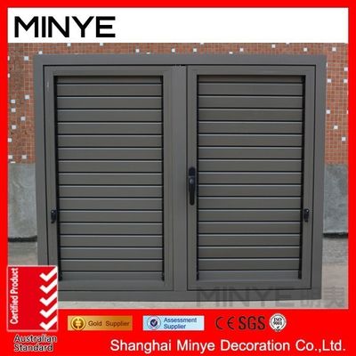 Fenêtre de volet en aluminium de couleur personnalisée avec charnière et volets extérieurs