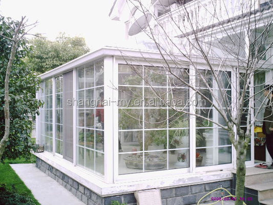 Jardin d'hiver à toit plat en aluminium salle de soleil avec taille personnalisée de Shanghai