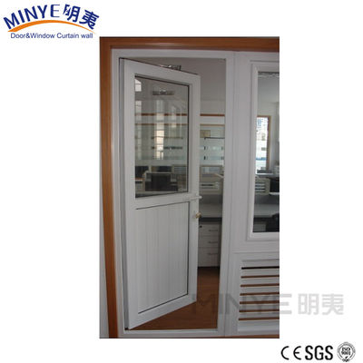 Décoration de porte en verre français avec profilé PVC blanc et double verre trempé