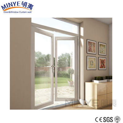 Décoration de porte en verre français avec profilé PVC blanc et double verre trempé