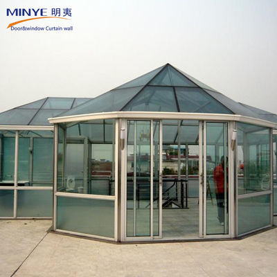Conception moderne raisonnable alliage d'aluminium 6063-T5 salle de soleil en verre pour maisons résidentielles