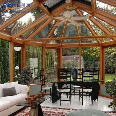 Chambres solaires isolées en alliage d'aluminium préfabriquées pour appartements avec cadres et panneaux de verre