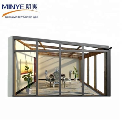 Chambres solaires isolées en alliage d'aluminium préfabriquées pour appartements avec cadres et panneaux de verre