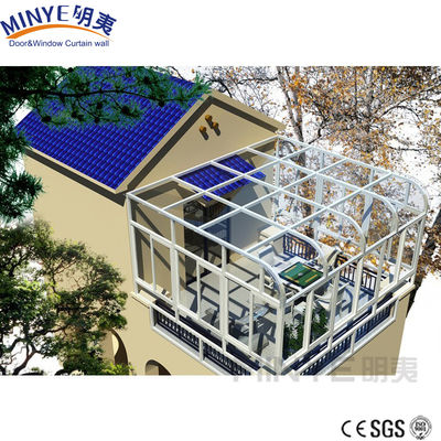 Salle solaire avec double verre trempé pour maison en verre en aluminium préfabriqué