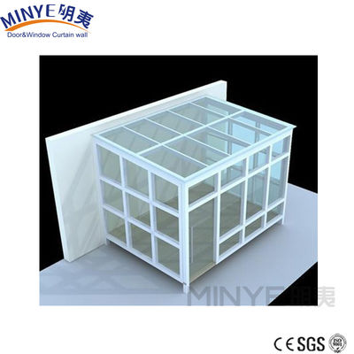 Salle solaire avec double verre trempé pour maison en verre en aluminium préfabriqué