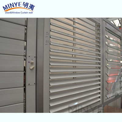 Rideaux de plantation en verre à profil d'aluminium OEM avec direction d'ouverture en roulement