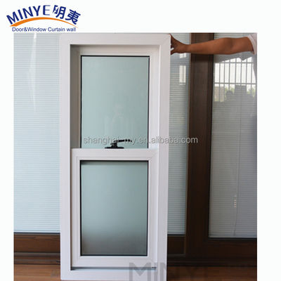 2Épaisseur de profil de 0,0 mm à 2,5 mm fenêtre coulissante verticale en PVC pour installation en cour
