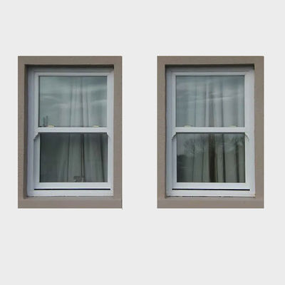 Écran pliant de conception moderne en UPVC fenêtre coulissante vers le haut et vers le bas avec verre trempé
