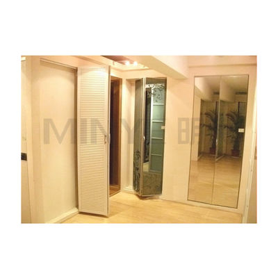 Couleur bois bleu Porte double pliante en bois moderne pour une construction durable