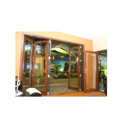 Couleur bois bleu Porte double pliante en bois moderne pour une construction durable