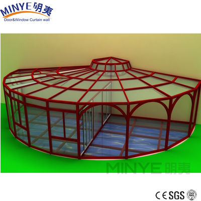 Salle solaire en verre d'aluminium avec isolation acoustique étanche à l'eau et à l'air