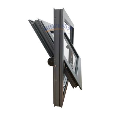 Hardware Aluminium fenêtre suspendue pivotante horizontalement accrochée au centre pour les marchés nationaux