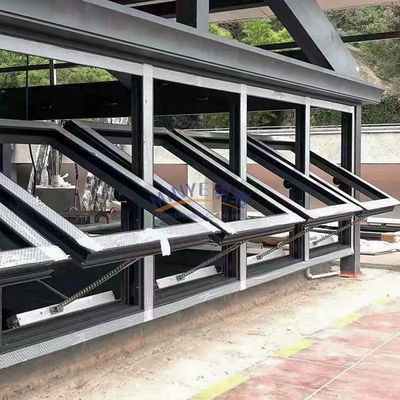 Hardware Aluminium fenêtre suspendue pivotante horizontalement accrochée au centre pour les marchés nationaux