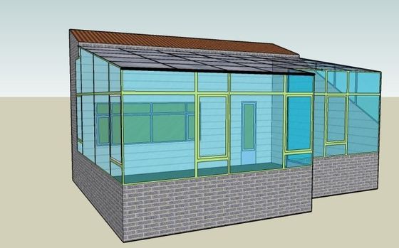 Écran pliant alliage d'aluminium et verre salle de soleil personnalisée différentes formes