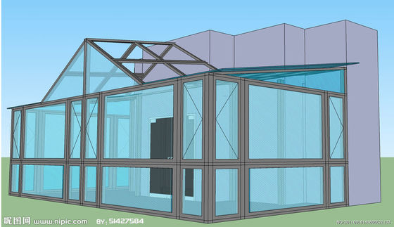 Écran pliant alliage d'aluminium et verre salle de soleil personnalisée différentes formes
