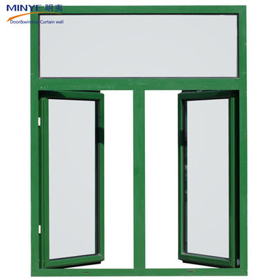 Ventilation en aluminium anodisé à profil en bois à double cadre avec anodisation